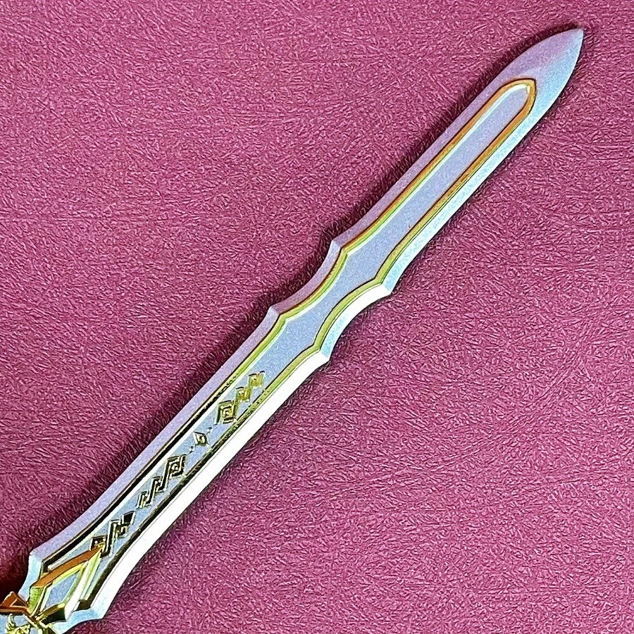 Figura Espada Ainme Zelda Katana Metal 8.6 pulgadas Mini Sable Figura Cuchillo Ninja Regalo Foto 4 de 4