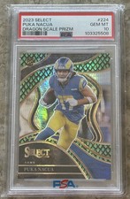 PSA10 Gen Mint 2023 Select Puka Nacua Dragon Scale Prizm /70 Rookie #224 POP9