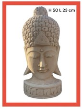 Statua Busto Buddha In Cemento e Polvere Di Marmo 