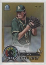 2018 Bowman Scouts' Top 100 Gold Refractor 26/50 AJ Puk #BTP-19 s3g