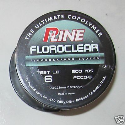 pline clear fluorocarbon line 6lb 600 yd NEW  p line