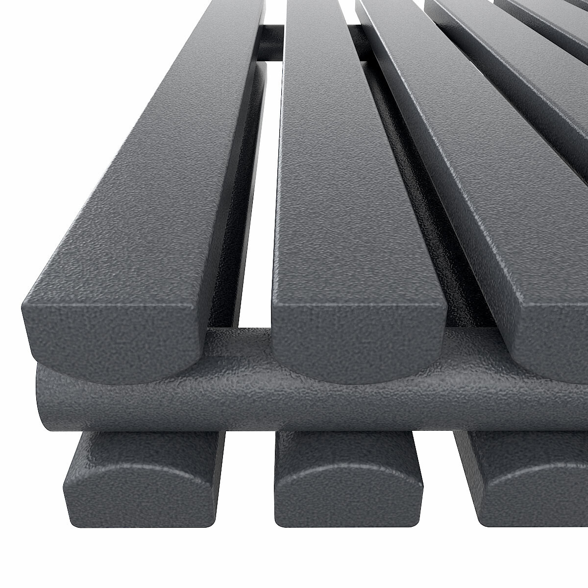 Horizontal Column Designer Radiator Double Rectangle Panel Anthracite 600x550mm