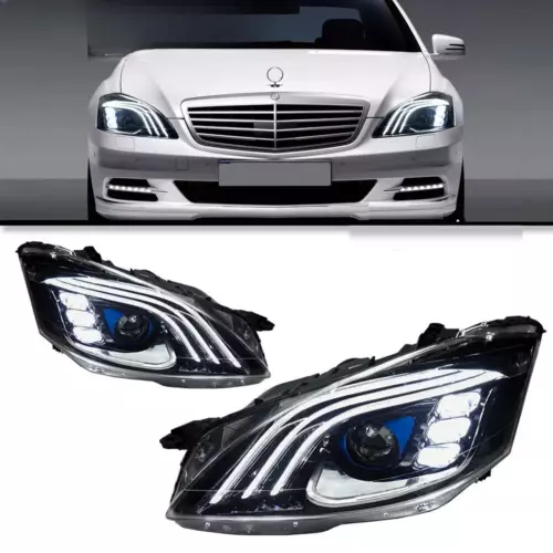 Conjunto de faros LED para Benz W221 2006-2009 clase S actualización luces de señal de giro - Imagen 2 de 9