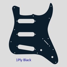 For Fender Squier 3/4 Size Electric Guitar Kids Mini Strat Pickguard,1Ply Black