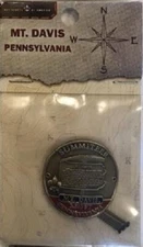 BOY SCOUT MT MOUNT DAVIS PENNSYLVANIA SUMMITEER HIKING STAFF STICK MEDALLION 