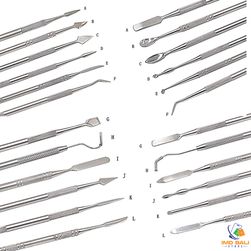 12 Stück Edelstahl Ton & Wachs Bildhauerei Werkzeug Set Dental Keramik Schnitzen - Bild 3 von 5