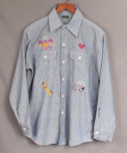 Vintage Ely Western Chambray Work Shirt 