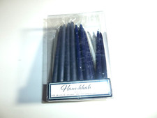 Hanukkah Menorah Candles 4.8" 12.1 cm Blue Silver White 45 Count – New