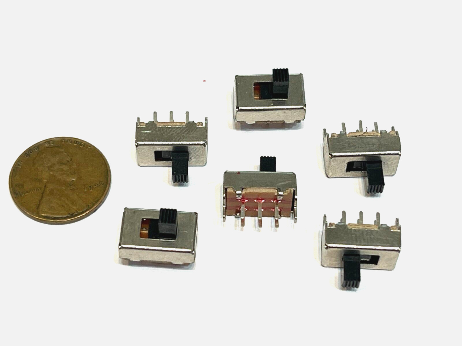 6 X Slide Switch PCB DC50V 0.5A 2 Position DPDT SS22F04-G5 6 Pin A36 STAMP