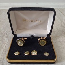 Bill Blass Cuff Links with Tuxedo Studs Set In Box