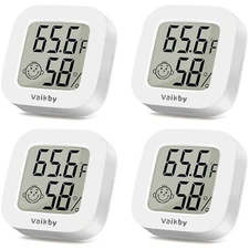 Vaikby Indoor Thermometer 4Pack, Humidity Gauge Meter Digital Hygrometer 