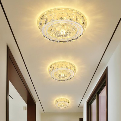 Modern Crystal Ceiling Lamps Led Lighting Hallway Rooms Fixtures
