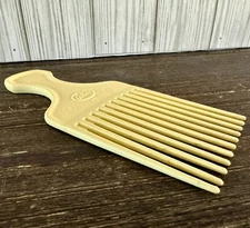 Vintage Goody Hair Pick Yellow Plastic 6.5" Unbreakable Textured Comb Lift 90’s