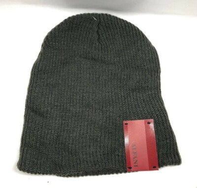 Alfani Herren Mütze Geripptes Strickmuster, Fatigue - UVP 30 $