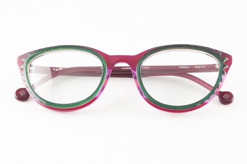 Raro Auténtico LA Eyeworks FERRIS 382774 50mm Violeta Verde Gafas Monturas Italia - Imagen 6 de 6