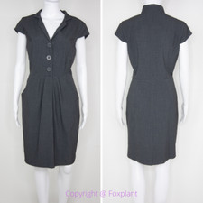 Calvin Klein grey short sleeves sheath dress with side pockets, 10