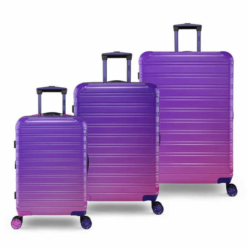 iFLY Fibertech Cáscara Rígida Spinner Traje de Viaje Estuche Expandible Carro Maleta