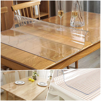 PVC Tischschoner/Abdeckung transparent 1,5 mm Stärke Weichkunststoff Tischdecke