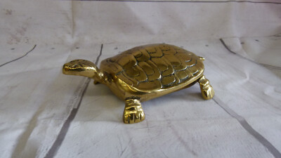 Yu Feng Turtle Trinket Box YU FENG 2PCS Bejeweled Enamel Sea