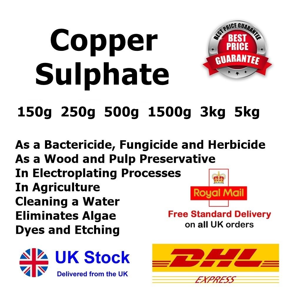 COPPER SULPHATE 93 Wood Preservative / Dyes / Eliminates Algae *Multi