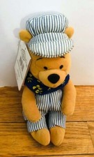Disney Store Winnie The Pooh Choo Choo Train Bean Bag Plush Doll NWT Retired