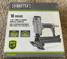 Master Mechanic Pneumatic 18 Gauge Mini Flooring Nailer / Stapler/ Brad