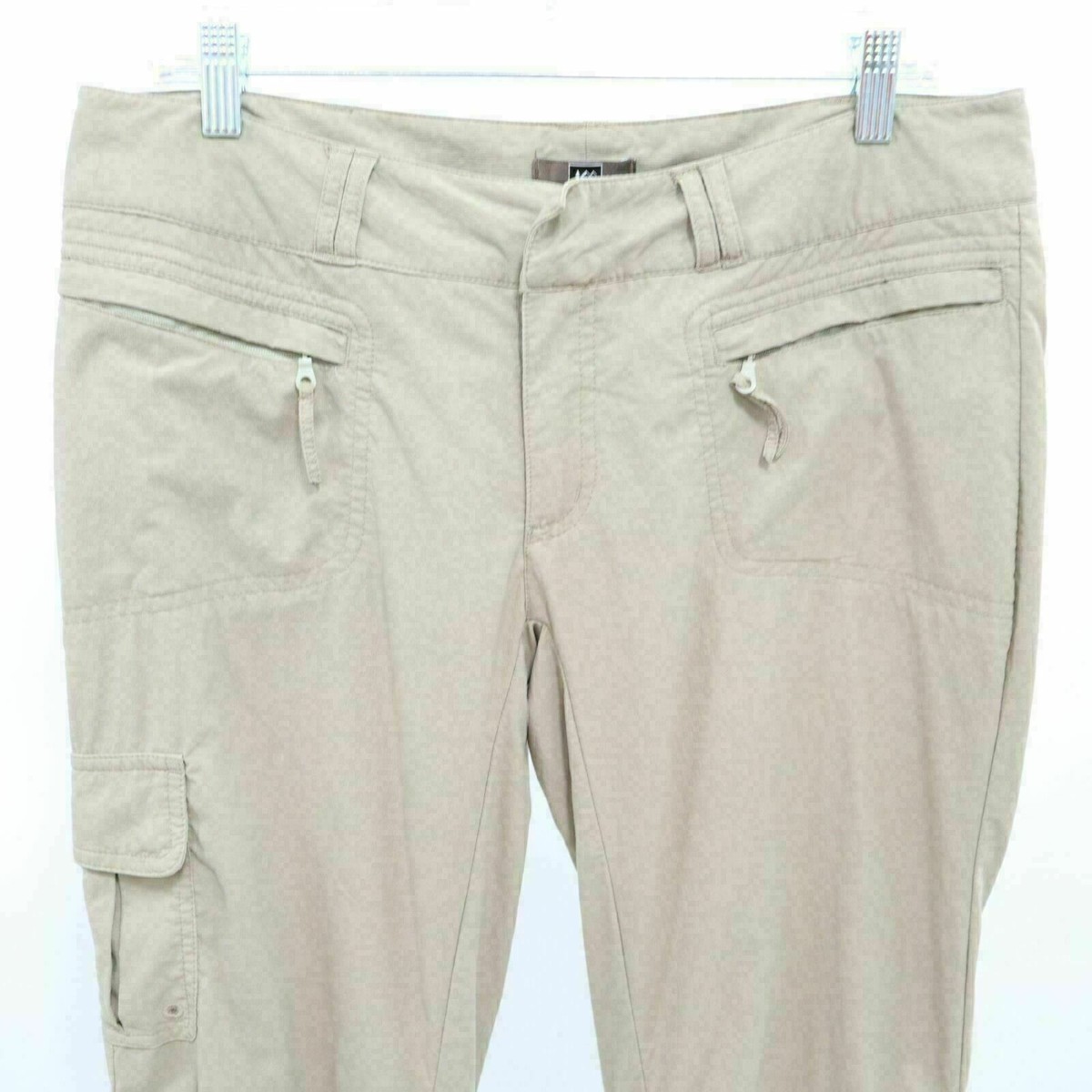 Pantalon Cargo Convertible REI Co-op Femme - Taille 10 - Vert Olive - Jambes Zippées