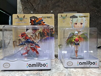Monster Hunter Stories 2 Amiibo Set: Razewing Ratha US & Ena JAPAN - IN HAND