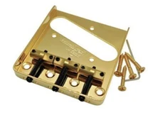 Wilkinson WTB Vintage Telecaster Guitar Bridge w/ Compensated Brass Saddles Gold
