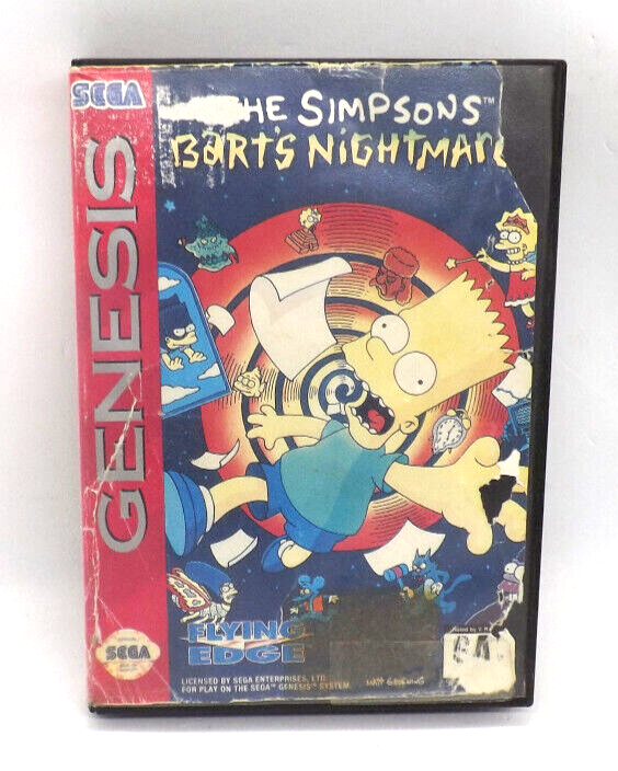 Simpsons: Bart's Nightmare (Sega Genesis, 1993) Complete CIB
