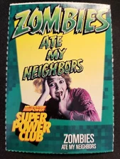 Nintendo Power Super Power Club Magazine Card #95 Zombies Ate Neighbors