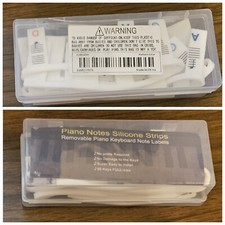88 Keys Piano Notes Silicone Strips Removable Labels - full size easy to install