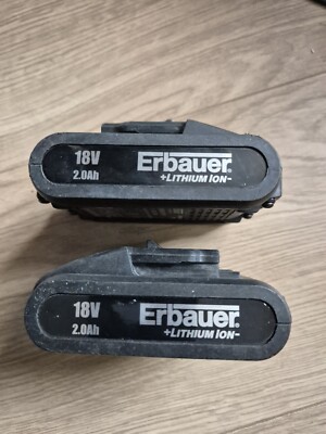 Erbauer ER1606BAT 2,0AH 18V Akku-Bohrschrauber Akku x2 voll funktionsfähig