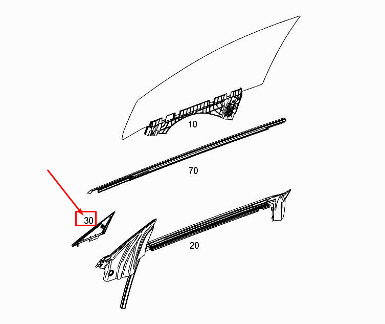 Garniture de triangle de rétroviseur droit MERCEDES-BENZ CLS C257 A2577271600