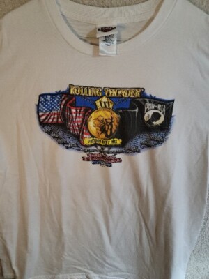 Harley Davidson Rolling Thunder Washington, DC T Shirt White Size 2XL 2012