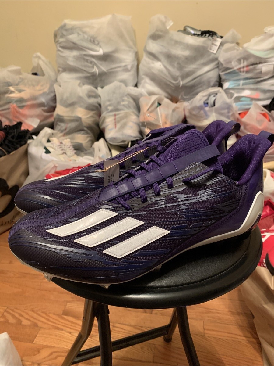 NEW Adidas Adizero Football Cleats HP8751 Size 12.5 Purple adidas Adizero 12.0 Football Cleats Purple White Men main image 4
