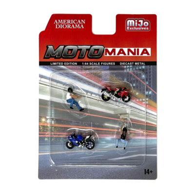 American Diorama AD76486 Figurenset + Motorräder ''Motomania'' mijo Exclusives 