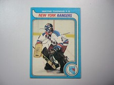 1979/80 O-PEE-CHEE NHL HOCKEY CARD #126 WAYNE THOMAS EX/EX- AUTO AUTOGRAPH OPC