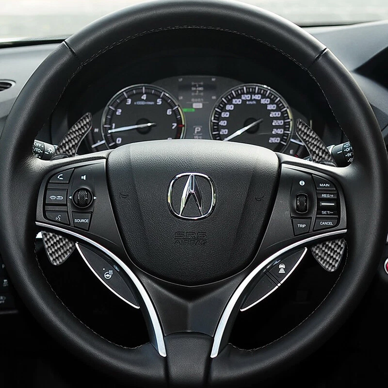 Palanca de cambios de extensión de palanca de cambios de volante de fibra de carbono para Acura TLX-L 2018- Foto 3 de 4