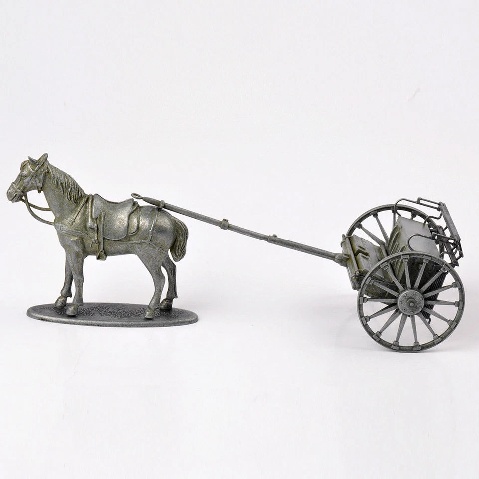 1:24 Scale Alloy Diecast Atlas WWI France War Chariot Horses Car Carriage Model - Image 3 of 4