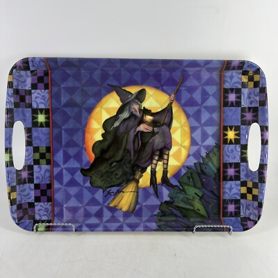 Jim Shore Halloween Witch 18  Melamine Tray 2007