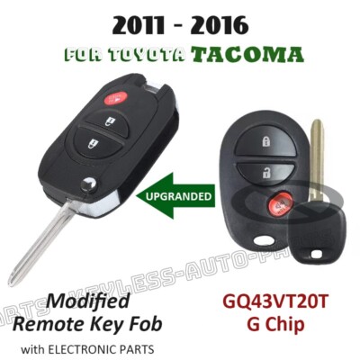 GQ43VT20T -G Chip for Toyota Tacoma 2011-2016 Upgraded Flip Remote Key Fob