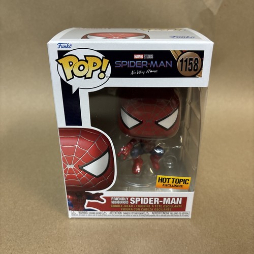Funko Pop Friendly Neighborhood Spider-Man #1158 Hot Topic Metallic Exclusivo