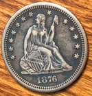 1876-CC Seated Liberty Quarter VF Old US Carson City Collector Upgrade Type Coin