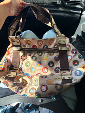 Tokidoki for LeSportSac Women  s Shoulder Bag Character Print Zip Orange Lining