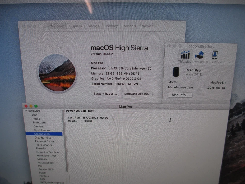  Apple Mac Pro 6.1 A1481 2013 3.5GHz Xeon 6-Core D300 2GB - 32GB RAM 256GB SSD - Image 3 of 4