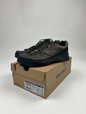 BNWT Salomon X-ALP Low Distressed Leather Dark Earth/Black/Deep Lichen Green