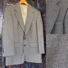 VTG Oscar de la Renta Menswear 100 Wool Tweed Blazer Mens 39R Micro Check Coat