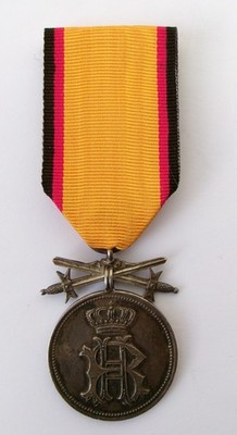 Kaiserreich Deutsches Fürstentum Reuss Silber Verdienstmedaille mit Schwertern um 1914