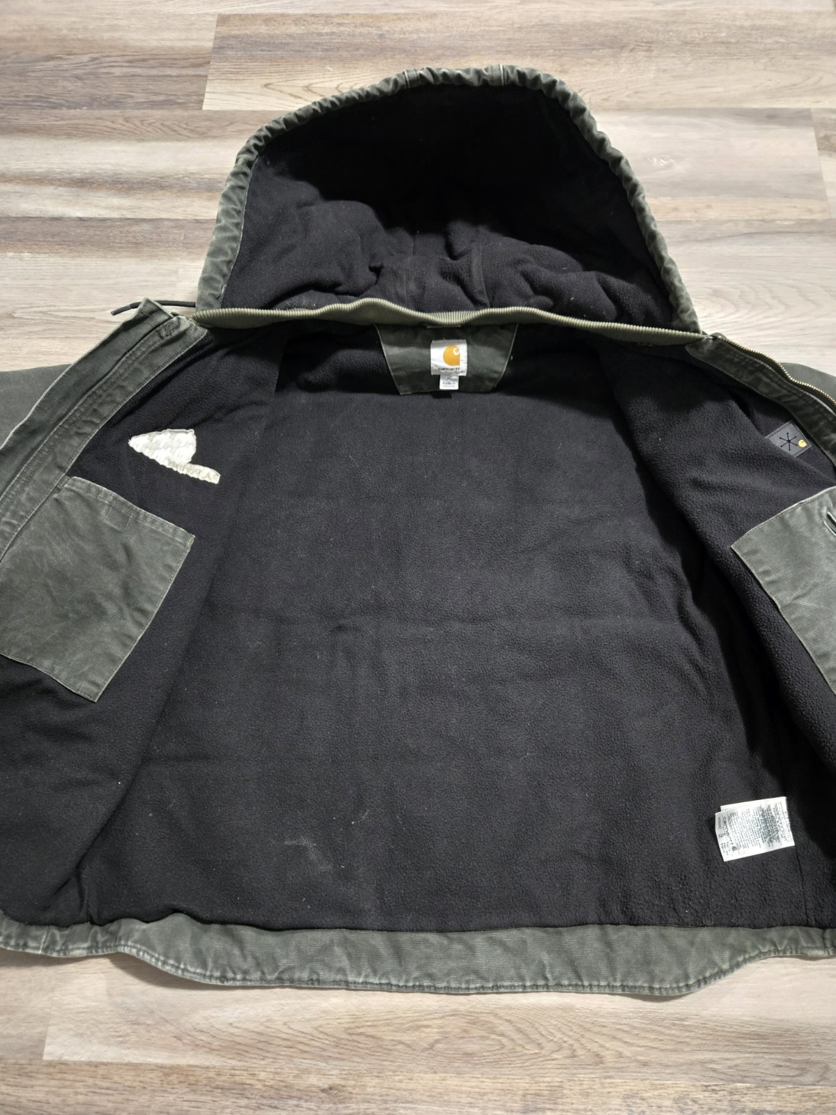 Vtg Carhartt J130 MOS Moss Green Active Jacket XL thumbnail 5